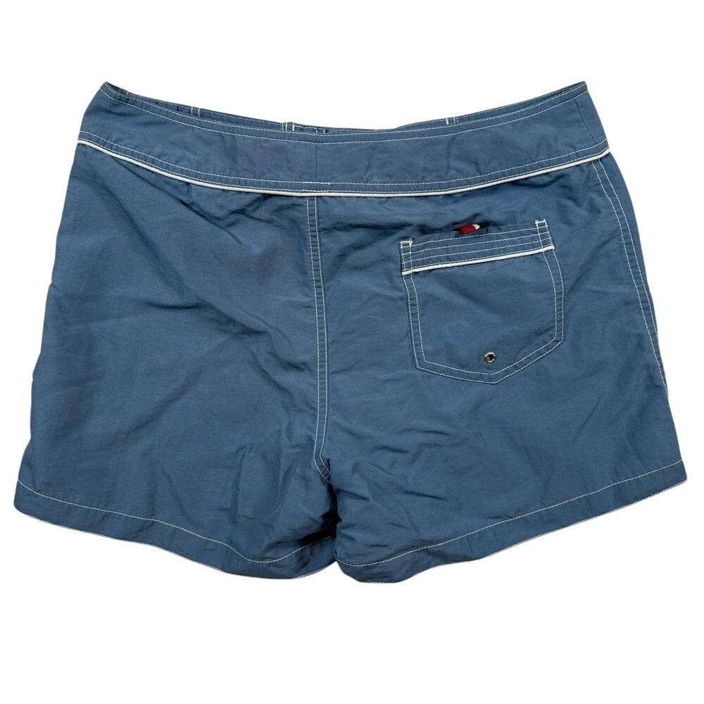Tommy Hilfiger Women's Drawstring Nylon Blue Shorts Size 8 - Picture 2 of 6